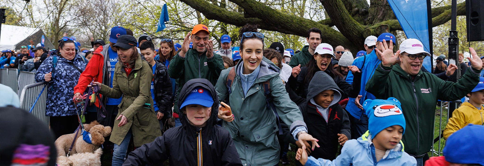 group starting the walk